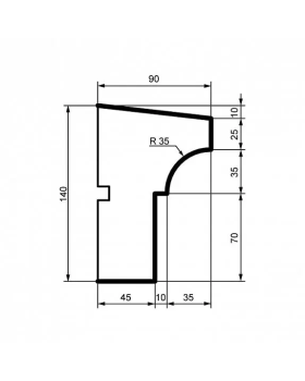 Подоконник Leptonika DC 112 2000*140*90 мм-foto2
