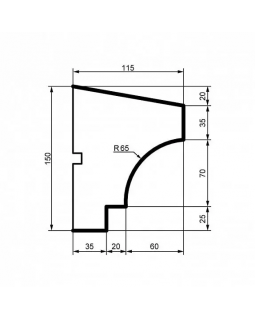 Подоконник Leptonika DC 113 2000*150*115 мм-foto2
