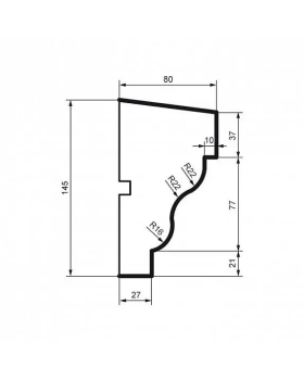 Подоконник Leptonika DC 104 2000*145*80 мм-foto2