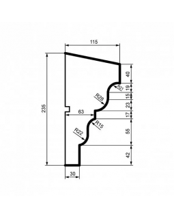 Подоконник Leptonika DC 110 2000*235*115 мм-foto2