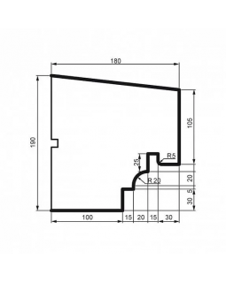 Подоконник Leptonika DC 117 2000*190*180 мм-foto2