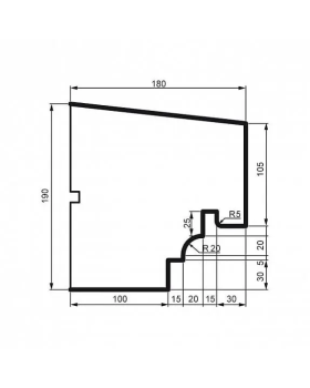 Подоконник Leptonika DC 117 2000*190*180 мм-foto2