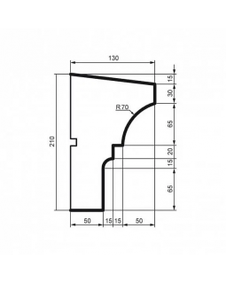 Подоконник Leptonika DC 118 2000*210*130 мм-foto2