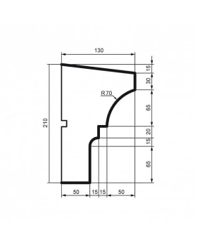 Подоконник Leptonika DC 118 2000*210*130 мм-foto2