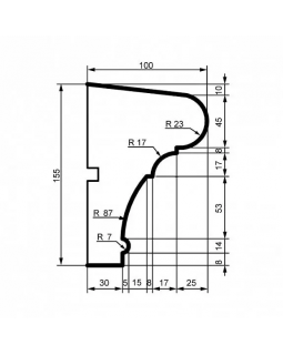 Подоконник Leptonika DC 114 2000*155*100 мм-foto2
