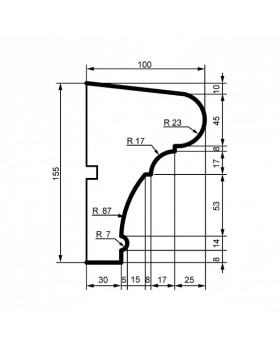 Подоконник Leptonika DC 114 2000*155*100 мм-foto2