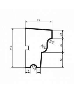 Подоконник Leptonika DC 101 2000*110*75 мм-foto2