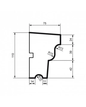 Подоконник Leptonika DC 101 2000*110*75 мм-foto2