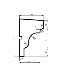 Подоконник Leptonika DC 106 2000*155*100 мм-foto2