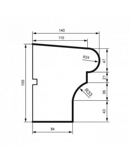 Подоконник Leptonika DC 107 2000*155*140 мм-foto2