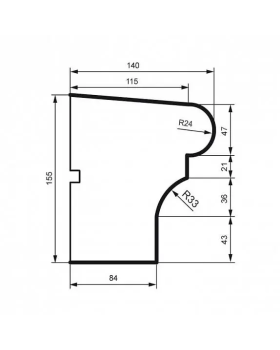 Подоконник Leptonika DC 107 2000*155*140 мм-foto2