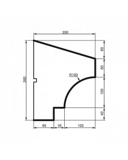 Подоконник Leptonika DC 119 2000*260*200 мм-foto2