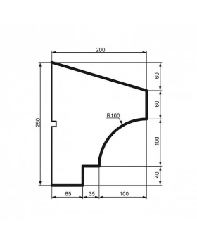Подоконник Leptonika DC 119 2000*260*200 мм-foto2