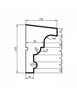Подоконник Leptonika DC 109 2000*215*140 мм-foto2