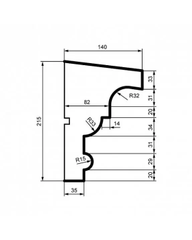 Подоконник Leptonika DC 109 2000*215*140 мм-foto2