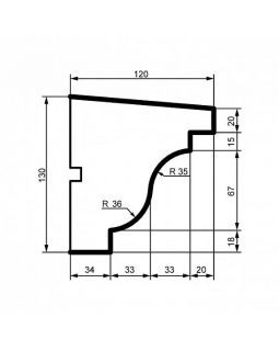 Подоконник Leptonika DC 111 2000*130*120 мм-foto2
