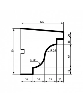 Подоконник Leptonika DC 111 2000*130*120 мм-foto2