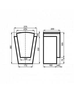 Замок Leptonika ZC 105 380*275*200 мм-foto2