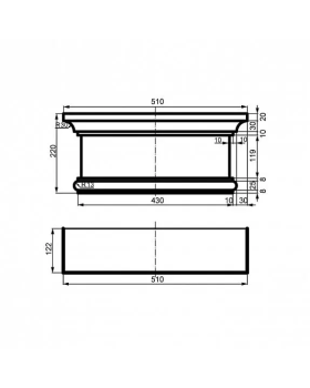 Пилястра Leptonika PC 112 капитель 510*220 мм-foto2
