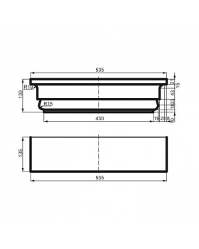 Пилястра Leptonika PC 109 капитель 535*130 мм-foto2