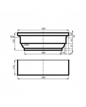 Пилястра Leptonika PC 107 капитель 380*130 мм-foto2