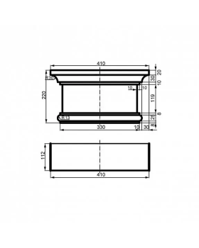 Пилястра Leptonika PC 111 капитель 410*220 мм-foto2