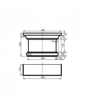 Пилястра Leptonika PC 110 капитель 360*220 мм-foto2