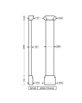 Европласт Пилястра 4.20.201 Пенополиуретан 2658*444*120 мм-foto2