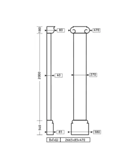 Европласт Пилястра 1.20.201 Пенополиуретан 2668*470*85 мм-foto2