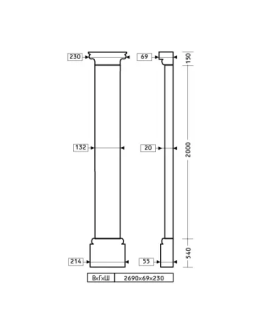 Европласт Пилястра 1.20.301 Пенополиуретан 2690*232*68 мм-foto2