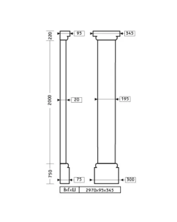 Европласт Пилястра 1.20.001 Пенополиуретан 2971*345*95 мм-foto2