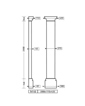 Европласт Пилястра 1.20.302 Пенополиуретан 2888*419*112 мм-foto2