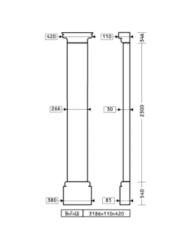 Европласт Пилястра 1.20.303 Пенополиуретан 3183*419*112 мм-foto2