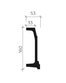 Плинтус Европласт 1.53.807 Пенополиуретан 2000*160*53 мм-foto2
