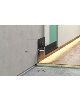 Теневой плинтус под подсветку Laconistiq Strong Алюминий 3000*58*15 мм-foto10