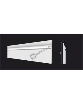 Плинтус Decor Dizayn DD48 Полистирол 2000*82*11 мм