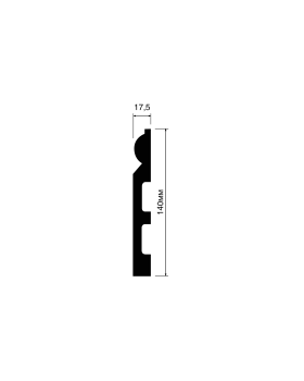 Плинтус Hiwood B140 Полистирол Под покраску-foto2