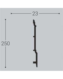 Плинтус Bello Deco П17 XPS Полимер 2000*250*23 мм-foto2