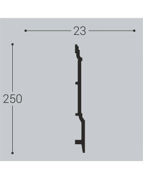 Плинтус Bello Deco П17 XPS Полимер 2000*250*23 мм-foto2