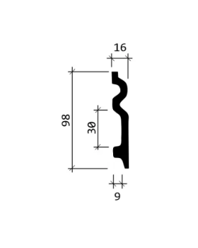 Плинтус Европласт 1.53.109 Пенополиуретан 2000*98*16 мм-foto4
