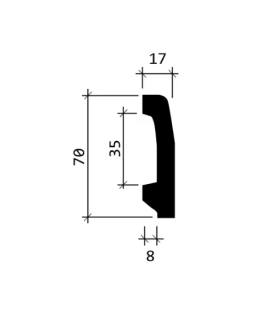 Плинтус Европласт 1.53.106 Пенополиуретан 2000*70*17 мм-foto4