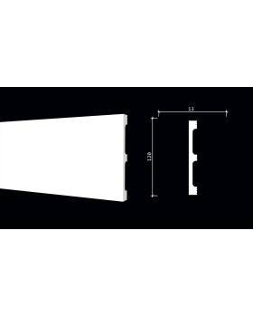 Плинтус Decor Dizayn DD710 Полистирол 2000*120*13 мм