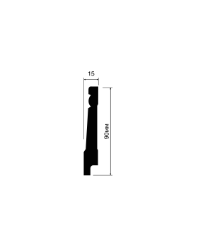 Плинтус Hiwood B90 Полистирол Под покраску-foto2