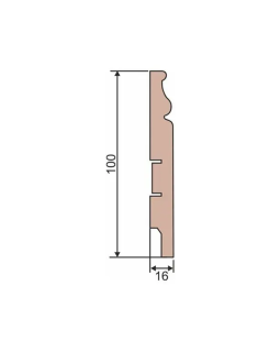 Плинтус Cosca AP10 под покраску МДФ с пазом 2400*100*16 мм-foto2