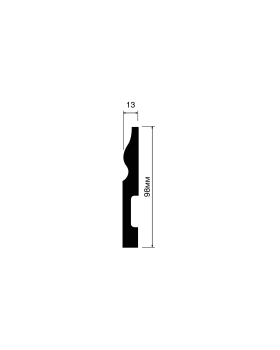 Плинтус Hiwood B100 Полистирол Под покраску-foto2