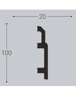 Плинтус Bello Deco П10 XPS Полимер 2000*100*20 мм-foto2