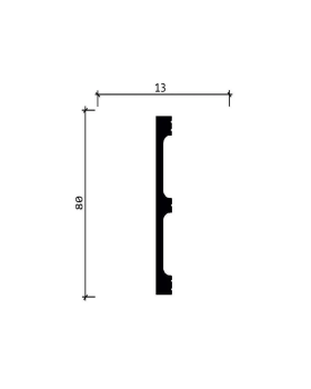 Вставка для скрытого плинтуса резная Laconistiq Алюминий 2000*80*13 мм-foto3