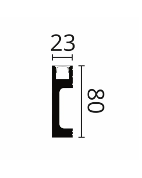 Плинтус NMC Wallstyl IL10 80х23х2000 мм-foto2