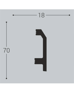 Плинтус Bello Deco П11 XPS Полимер 2000*70*18 мм-foto2