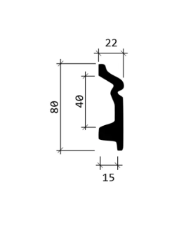 Плинтус Европласт 1.53.107 Пенополиуретан 2000*80*22 мм-foto4